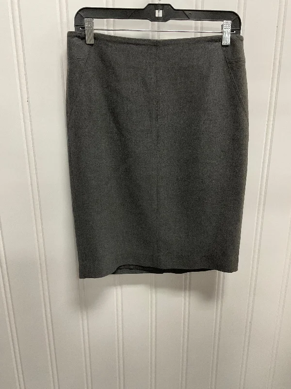 women's cool work skirtsSkirt Midi By Loft In Grey, Size: 8