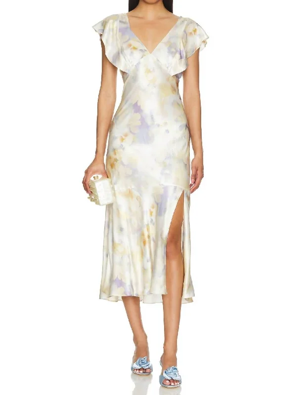 women's party dressesDina Midi Dress In Diffused Blossom