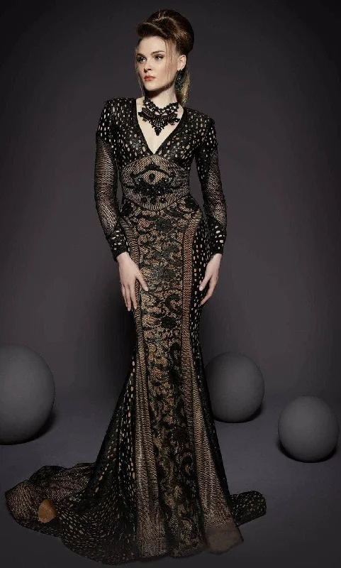 women's ethical fashion dressesMNM Couture 2468 - Edgy-Style Laced Evening Gown