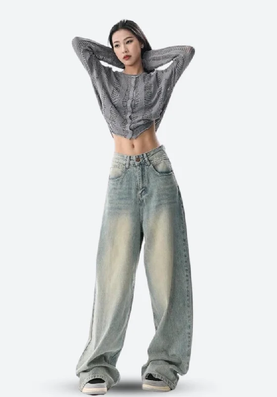 women's denim jeans for a night at the clubLow Rise Baggy Denim Jeans