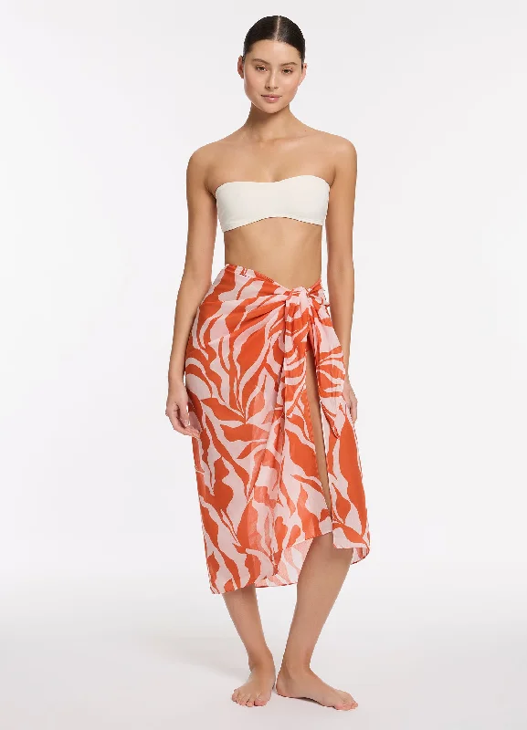 women's cocktail skirtsSereno Ditsy Sarong - Coral