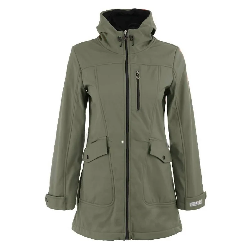 women's coats made in ethical factoriesCoat With Ultra Thin Fleece Lining In Khaki