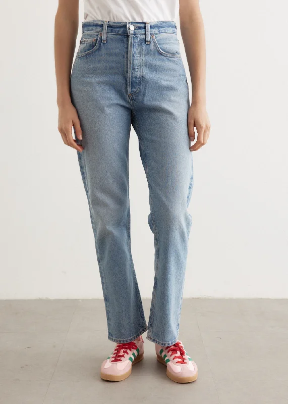 women's denim jeans with contrasting stitching90's Pinched Waist Jeans