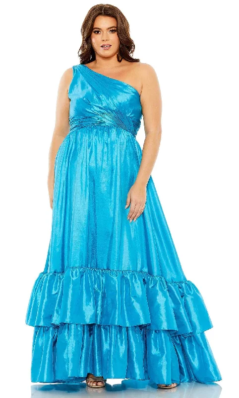 women's fair-trade dressesMac Duggal 68527 - Ruffle Tiered A-Line Evening Gown