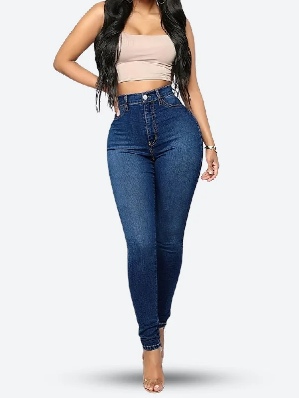 women's denim jeans for autumnHigh Rise Denim Skinny Jeans