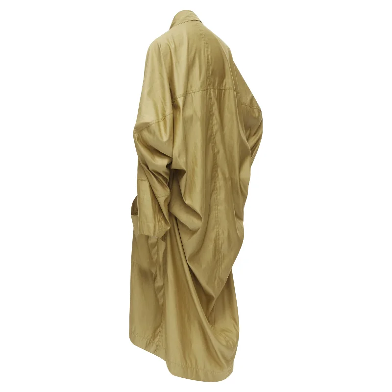 women's coats for ice skatingIssey Miyake parachute draped back trench coat