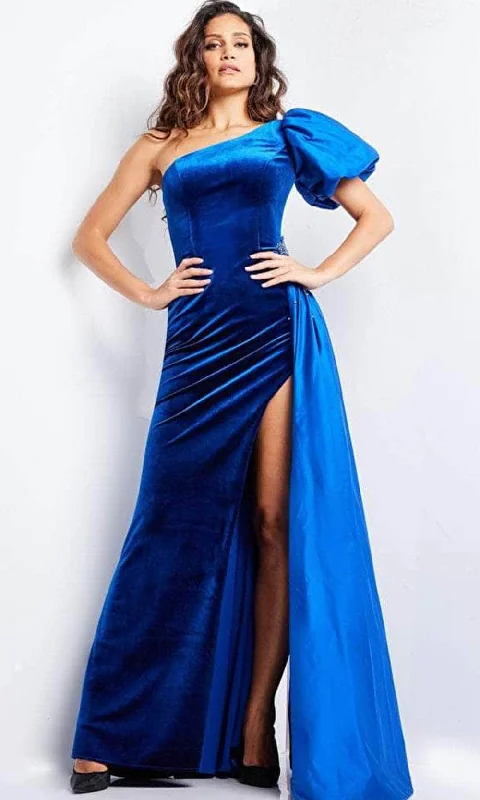 women's midi dressesJovani 36878 - Asymmetric Sheath Evening Gown