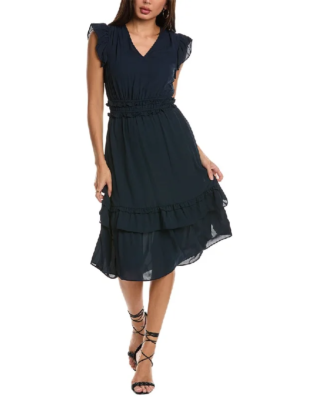 women's travel dressesNanette Nanette Lepore Ruffle Midi Dress