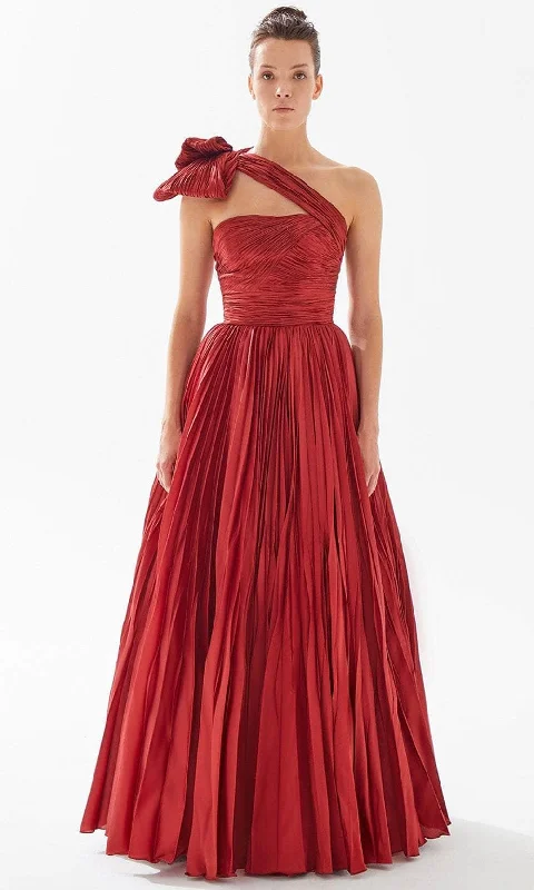 women's cocktail dressesTarik Ediz 98310 - Pleated Sweetheart Evening Gown