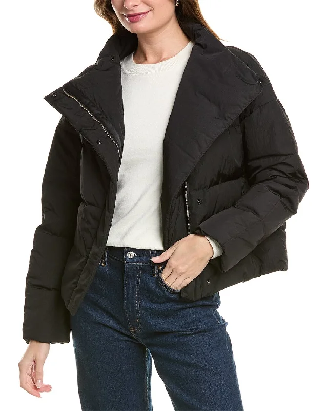 parkas for womenTheory Offset Puffer Coat