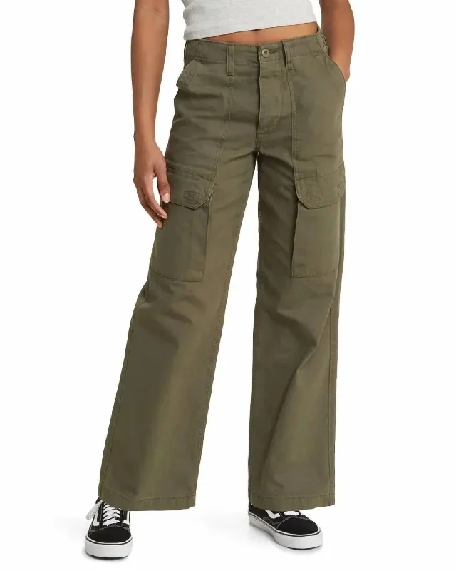 women's fall pantsArroyo Wide Leg Cargo Pants In Grape Leaf