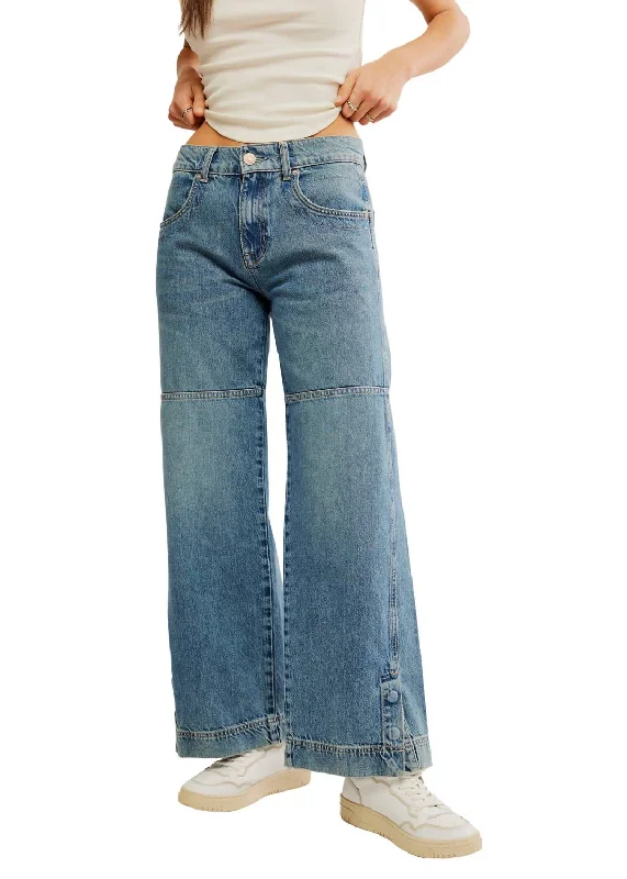 women's yoga pantsBenji Relaxed Wide Leg Jeans In Salt Of The Earth