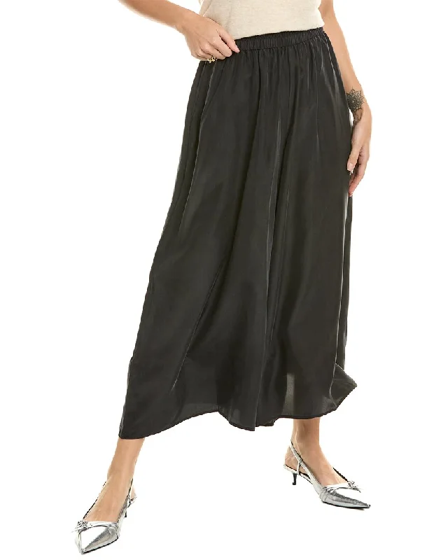 women's nursing pantsEILEEN FISHER Cropped Silk Wide Leg Pant