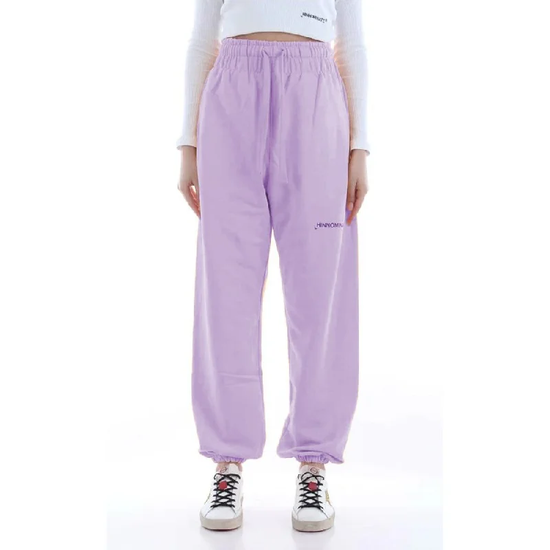 women's slim-fit pantsHinnominate Plush Cotton Sweatpants with Logo Women's Detail