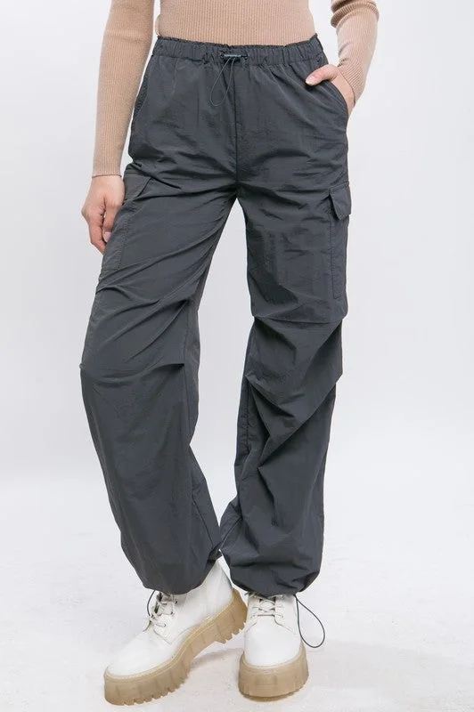 women's designer pantsParachute Pants Black