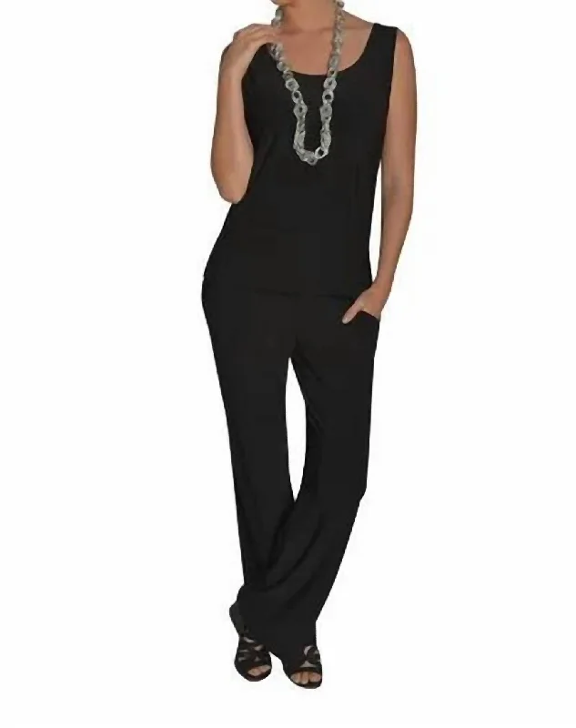 women's button-fly pantsPerfect Match Set In Black