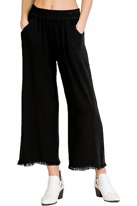 women's active pantsWide Leg Pants In Black