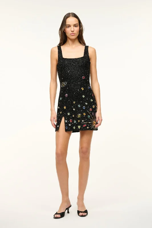 women's floral dressesLE SABLE DRESS | BLACK CELESTIAL