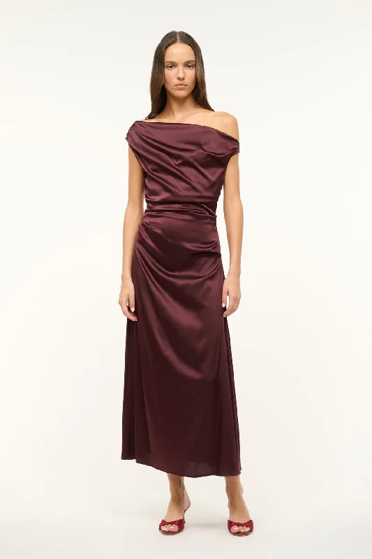 women's luxury dressesPHARE SILK DRESS | MERLOT