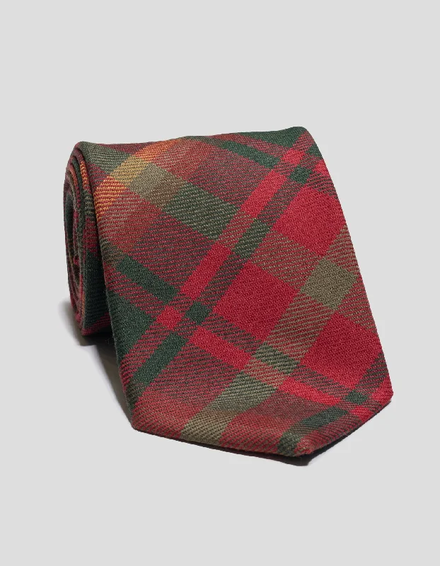 women's unique dressesWOOL TARTAN TIE - MAPLE