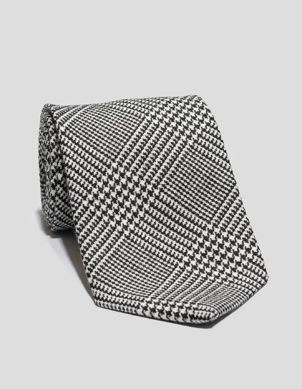 women's minimalist dressesWOOL TARTAN TIE - PRINCE OF WALES