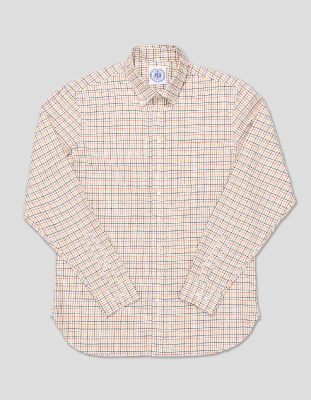 women's curve-hugging dressesYELLOW MULTI TATTERSALL SPORT SHIRT