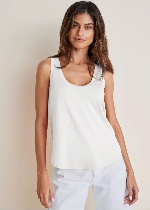 women's ethical fashion dressesScoop Neck Tank - Off White