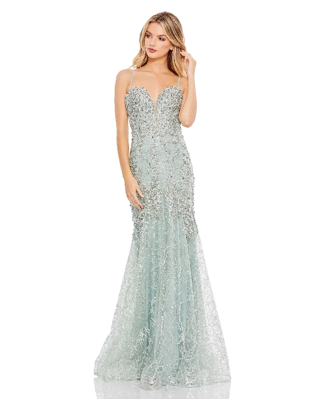 women's pastel dressesMac Duggal A20242 Formal Prom Long Beaded Gown