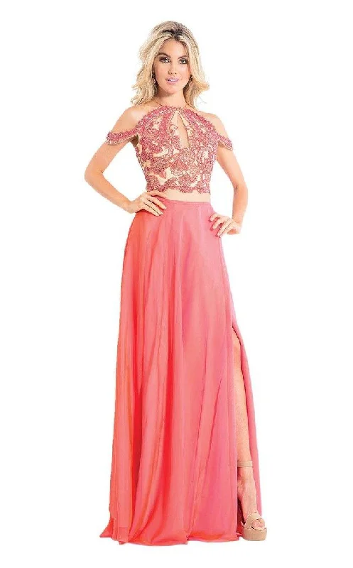 women's sustainable dressesRachel Allan Prom Formal Two Piece Long Dress 6109