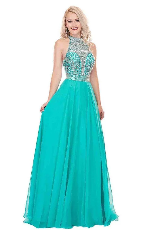 women's cinched-waist dressesRachel Allan Prom Long Formal Chiffon Dress 6568