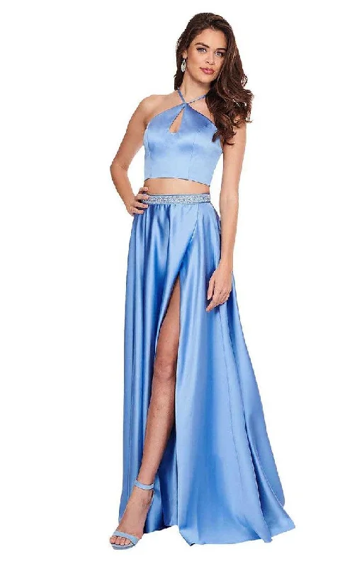 women's maxi dressesRachel Allan Long Halter Two Piece Prom Dress 6483