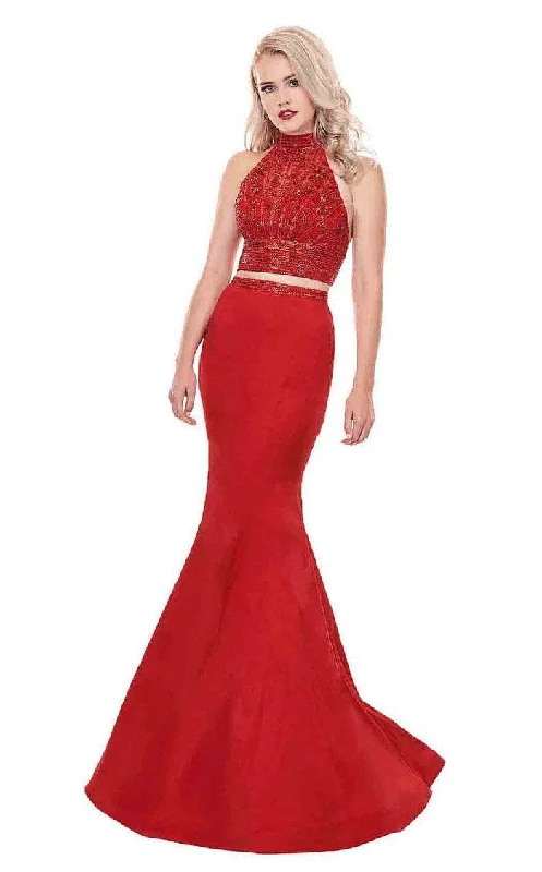 women's lightweight dressesRachel Allan Prom Long Halter Two Piece Dress 6511