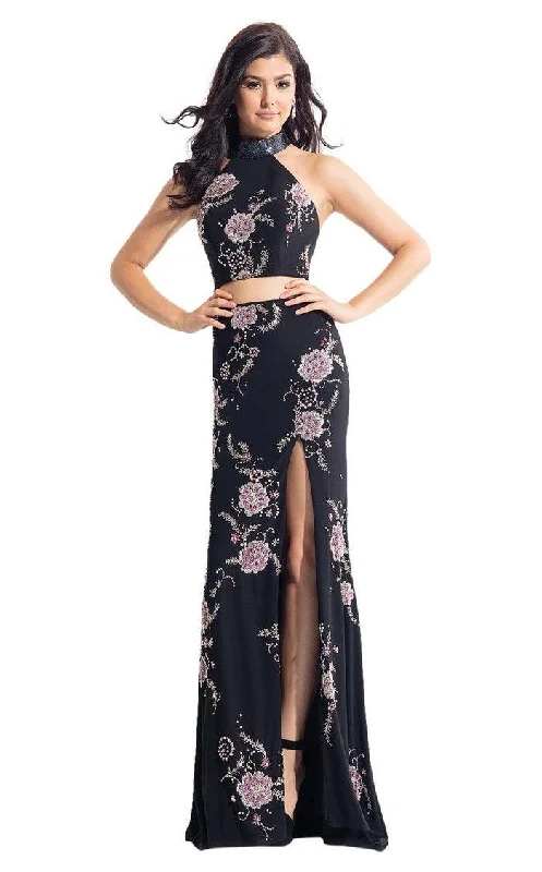 women's maxi dressesRachel Allan Prom Long Two Piece Floral Dress 6086