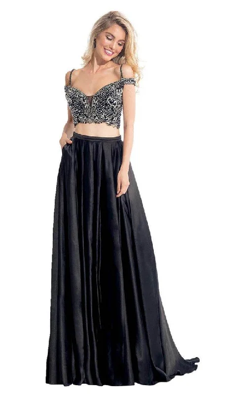 women's versatile dressesRachel Allan Long Two Piece Beaded Prom Dress 6020