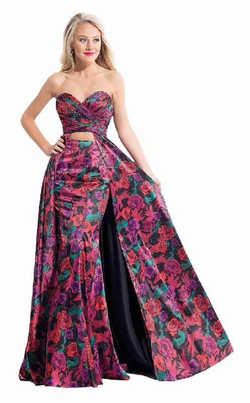 women's made-to-order dressesRachel Allan Long Two Piece Floral Prom Dress 6073