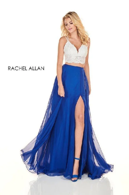 women's minimalist dressesRachel Allan Sexy Two Piece Long Prom Dress