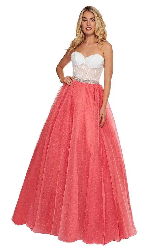 women's sheath dressesRachel Allan Prom Long Strapless Ball Gown 6471