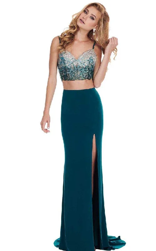 women's tall dressesRachel Allan Prom Long Two Piece Beaded Dress 6599