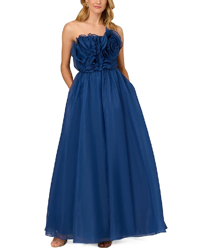 women's velvet dressesAidan Mattox Poly Organza Ballgown