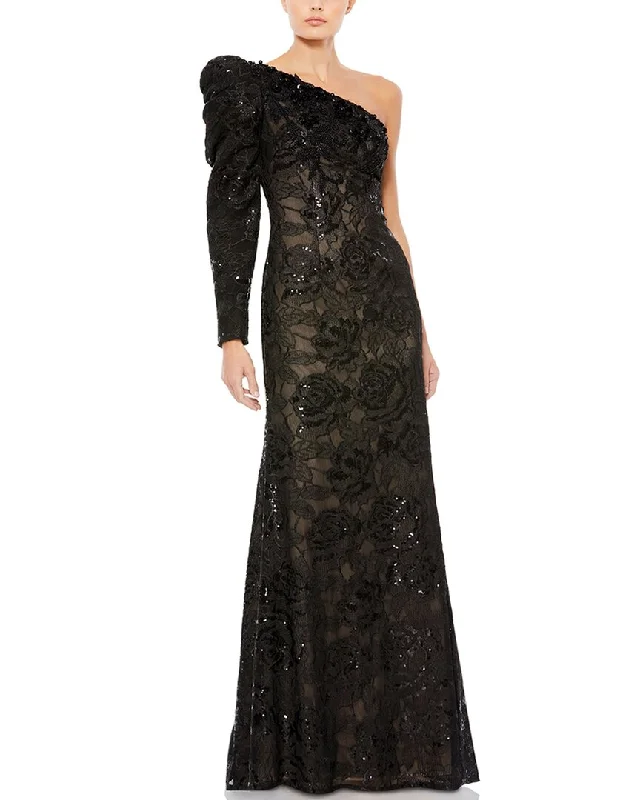 women's bell-sleeved dressesMac Duggal Gown