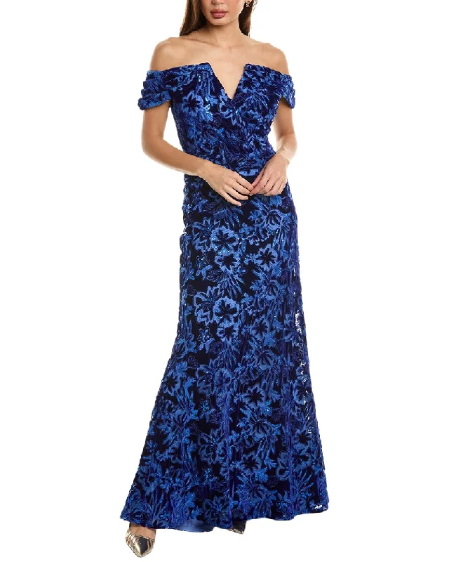 women's boho dressesTadashi Shoji Printed Gown