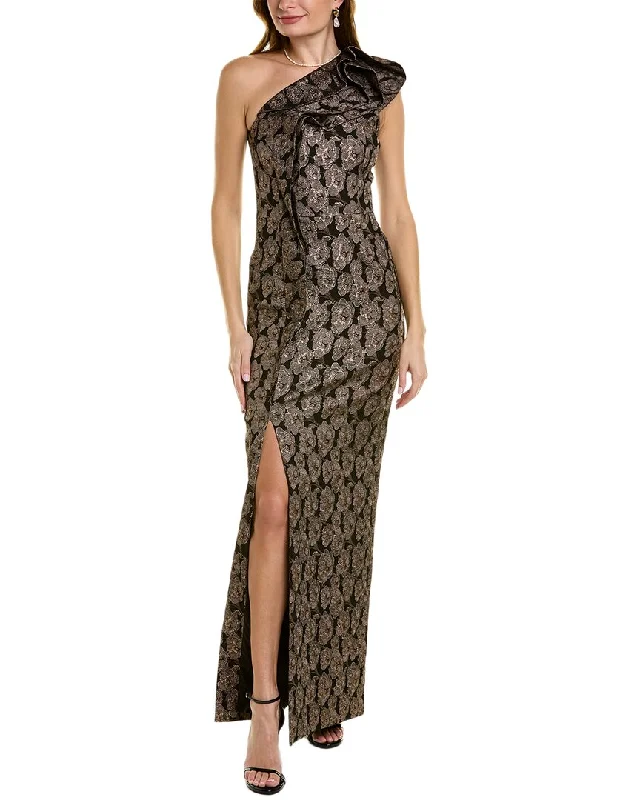 women's custom dressesTeri Jon by Rickie Freeman One-Shoulder Gown